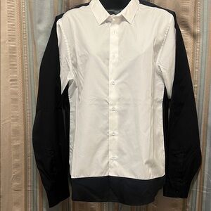 Elegant Two-Tone Button-Down Shirt